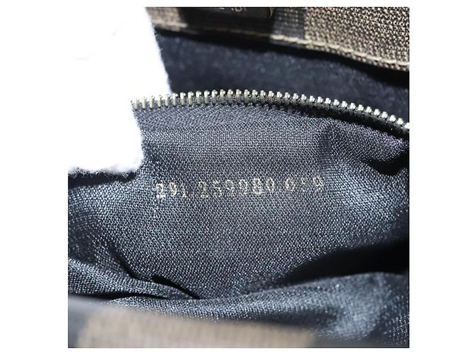 Pequin FENDI Pecan Canvas Tote Bag Braun Schwarz Auth yk17395 - Ansicht 21