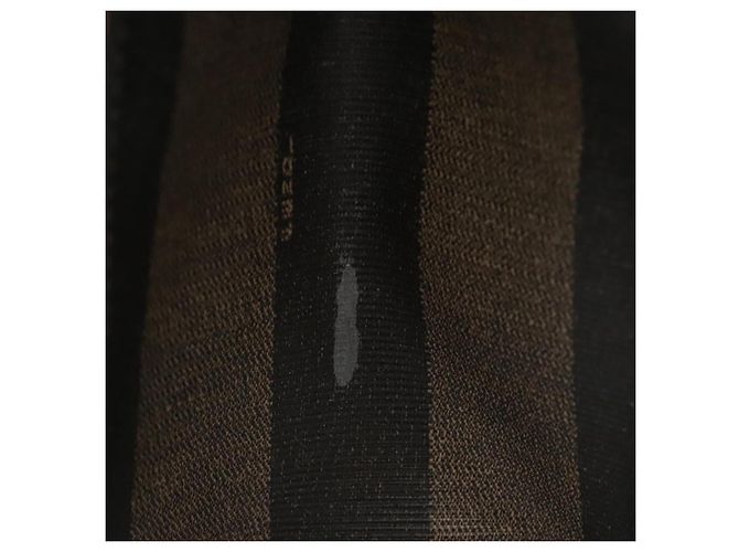 Pequin FENDI Pecan Canvas Tote Bag Braun Schwarz Auth yk17395 - Ansicht 6