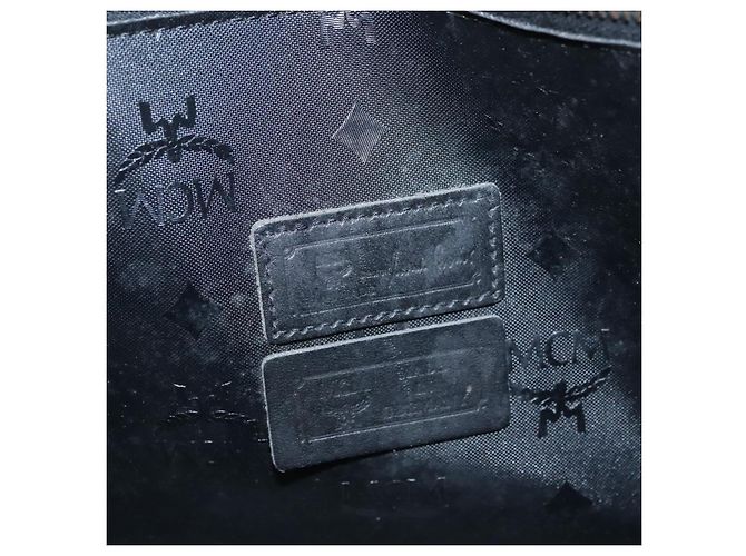 Borsa a spalla MCM Vicetos Logogram PVC Nera Auth SW023 Nero - vista 16