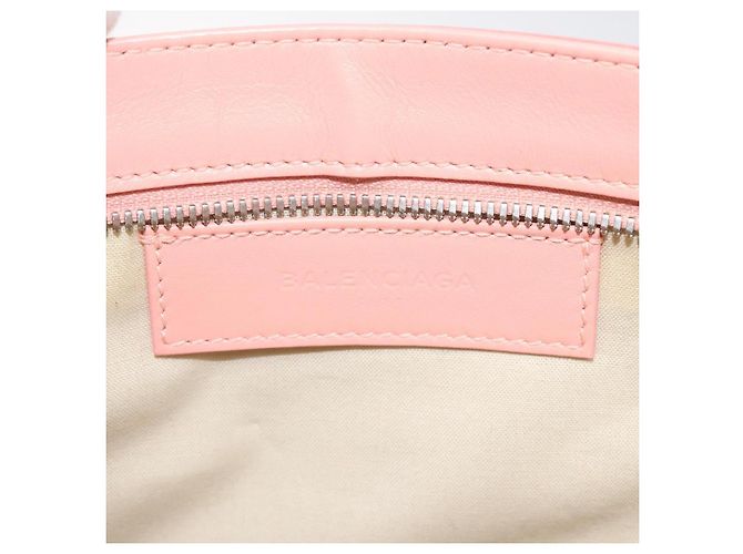 Borsa a mano BALENCIAGA in tela rosa e bianca 410119 Auth bs22154 Bianco - vista 13