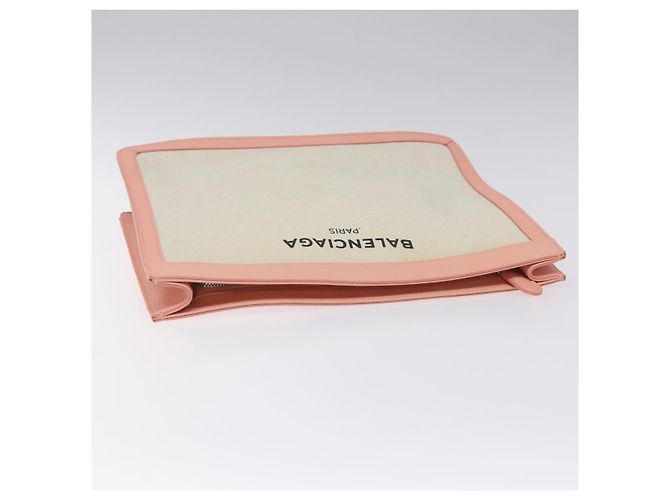 Borsa a mano BALENCIAGA in tela rosa e bianca 410119 Auth bs22154 Bianco - vista 6