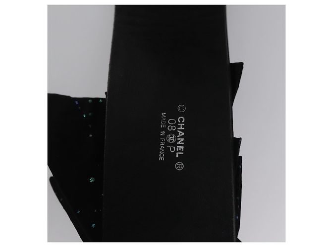 Cintura CHANEL in pelle 29,9"" nera CC Auth bs21650 Nero - vista 12