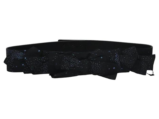 Cintura CHANEL in pelle 29,9"" nera CC Auth bs21650 Nero - vista 2