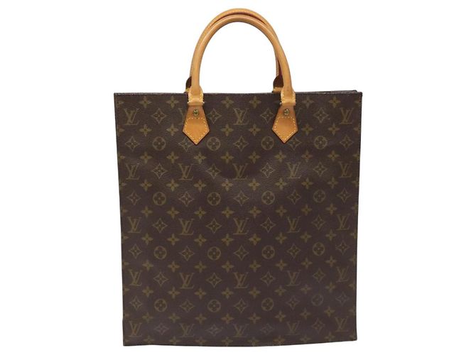 LOUIS VUITTON Sac Plat Monogram Borsa a Mano M51140 LV Auth ep7390 Monogramma - vista 2