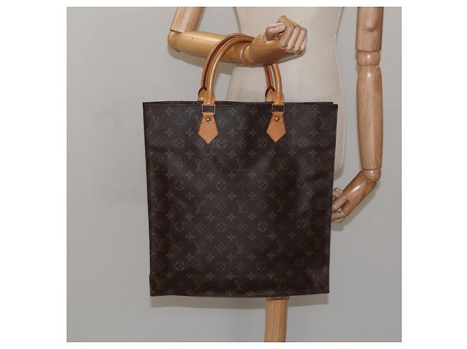 LOUIS VUITTON Sac Plat Monogram Borsa a Mano M51140 LV Auth ep7390 Monogramma - vista 20