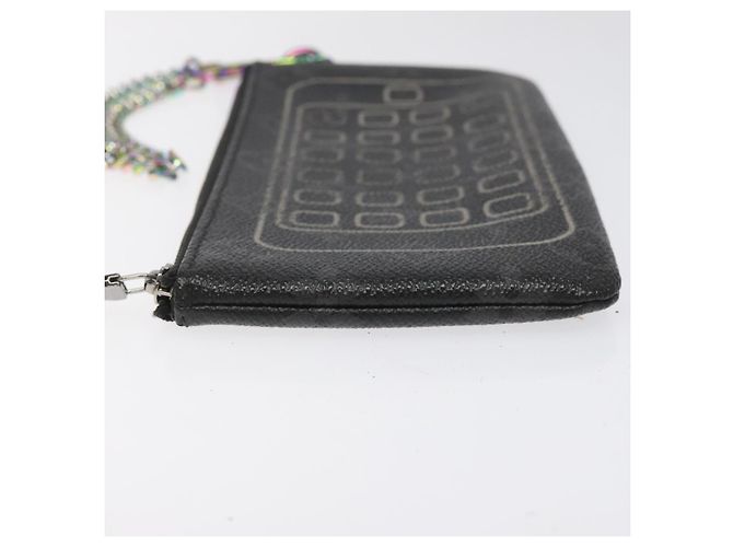 CUSTODIA PER IPHONE LOUIS VUITTON Monogram Eclipse Fragment M64433 LV Auth 113203 Monogramma - vista 5