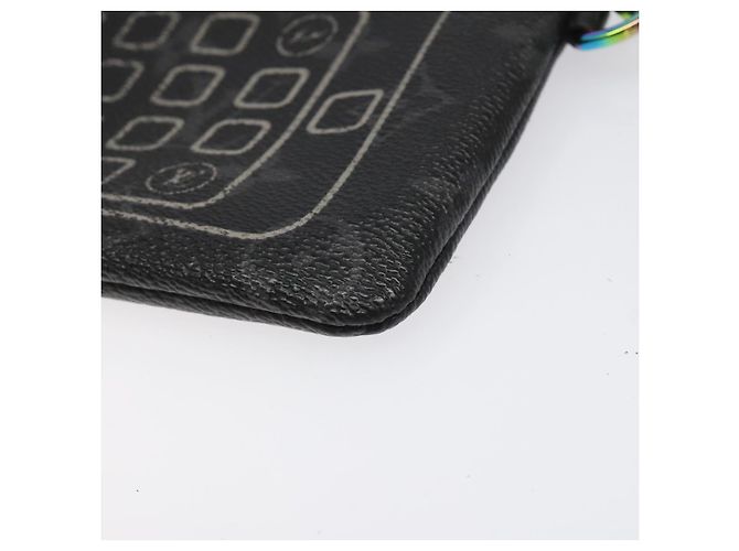 CUSTODIA PER IPHONE LOUIS VUITTON Monogram Eclipse Fragment M64433 LV Auth 113203 Monogramma - vista 8