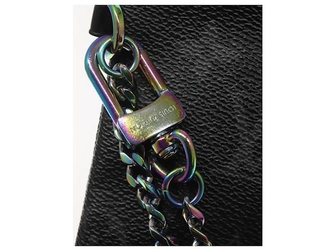 CUSTODIA PER iPHONE LOUIS VUITTON Monogram Eclipse Fragment M64449 LV Auth 113202 Monogramma - vista 13