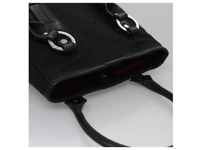 Bulgari Borsa a mano BVLGARI in tela nera e argento autentica bs22572 Nero - vista 6