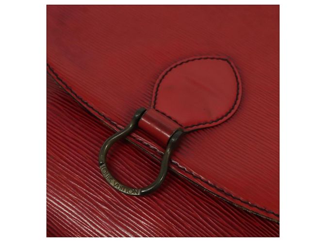 Saint-Cloud LOUIS VUITTON Epi Saint Cloud GM Borsa a Spalla Rossa M52197 LV Auth yb724 Rosso - vista 14