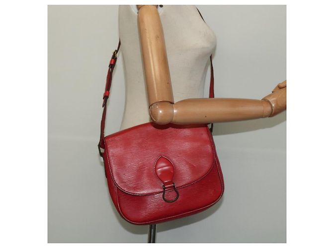 Saint-Cloud LOUIS VUITTON Epi Saint Cloud GM Borsa a Spalla Rossa M52197 LV Auth yb724 Rosso - vista 23