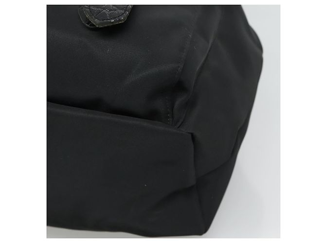 Zaino in nylon nero Gianni Versace Auth 115404 - vista 10