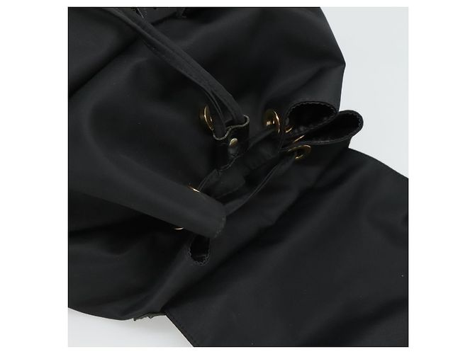 Zaino in nylon nero Gianni Versace Auth 115404 - vista 16