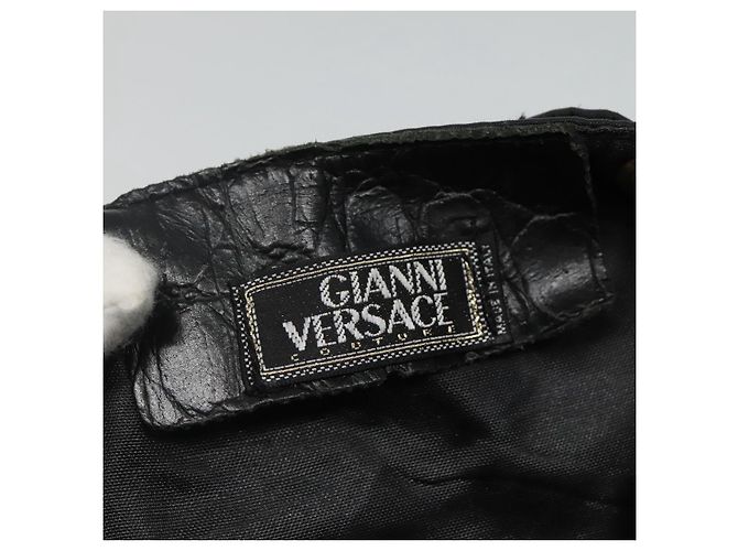 Zaino in nylon nero Gianni Versace Auth 115404 - vista 17