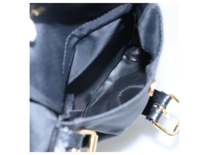 Zaino in nylon nero Gianni Versace Auth 115404 - vista 21