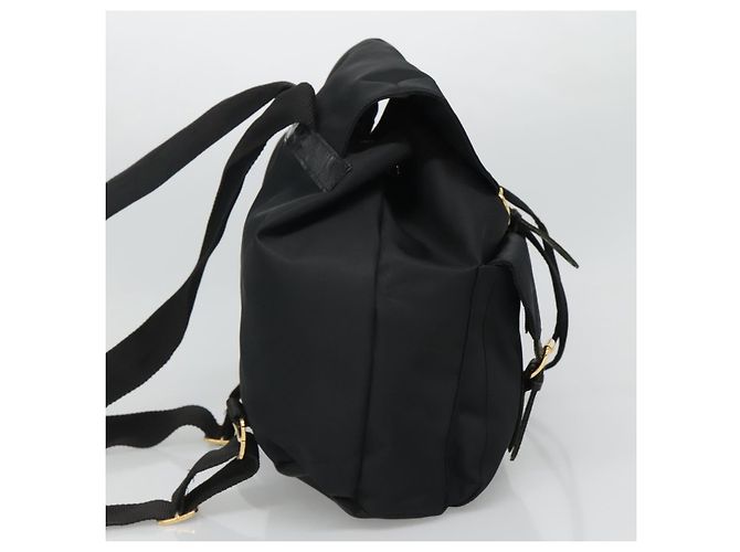 Zaino in nylon nero Gianni Versace Auth 115404 - vista 4