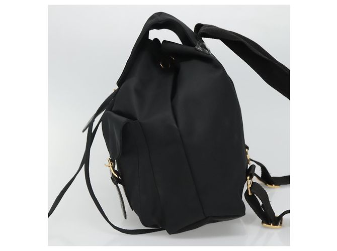 Zaino in nylon nero Gianni Versace Auth 115404 - vista 5