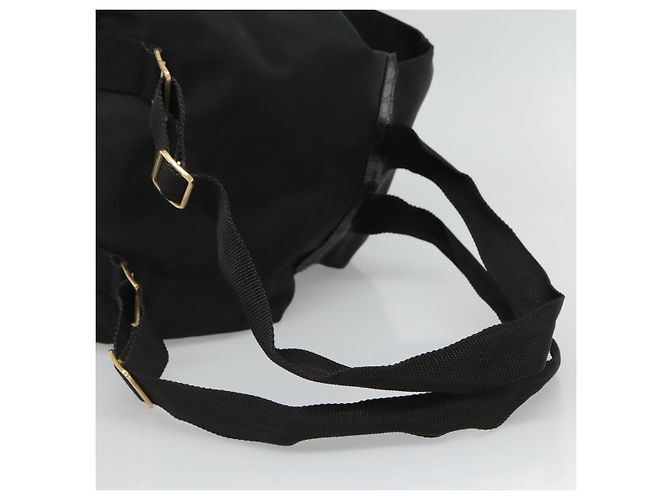 Zaino in nylon nero Gianni Versace Auth 115404 - vista 7