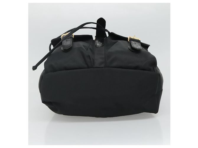 Zaino in nylon nero Gianni Versace Auth 115404 - vista 9