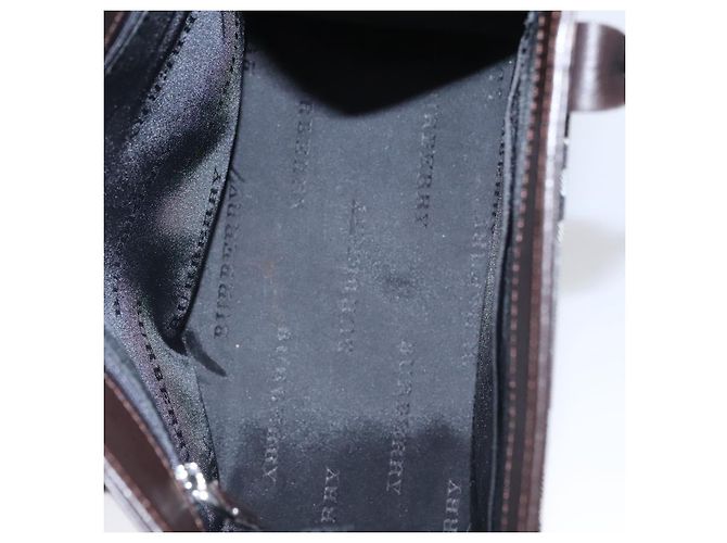 Borsa a mano in tela beige marrone con motivo Nova Check di BURBERRY Auth BA050 - vista 15