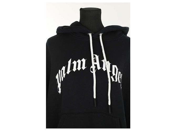 Palm Angels Sudadera de algodón negra Negro - vista 2