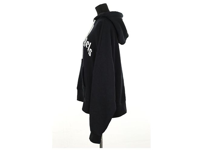 Palm Angels Sudadera de algodón negra Negro - vista 3