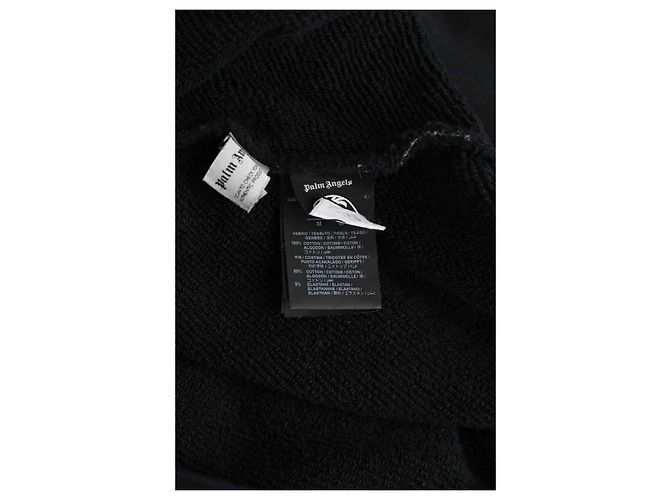 Palm Angels Sudadera de algodón negra Negro - vista 6