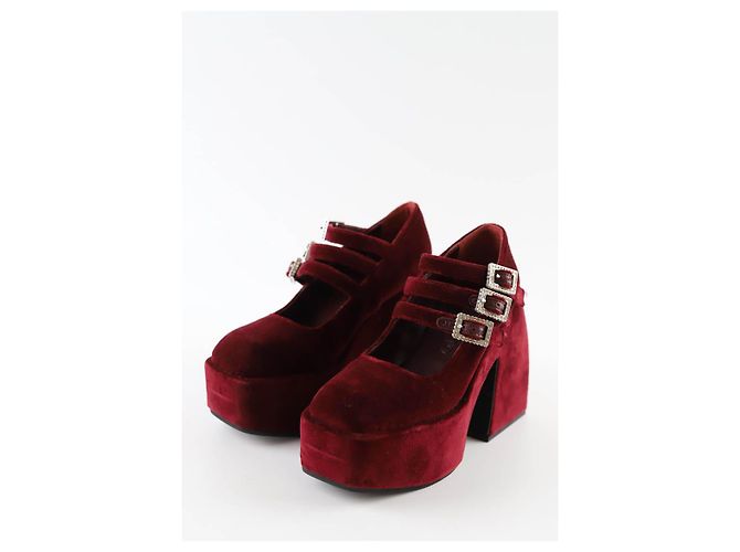 Nodaleto Bordeaux Samtabsätze - Ansicht 3