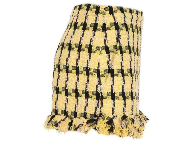 Falda-pantalón de tweed de algodón amarillo Moschino - Años 2000 Negro Arena - vista 3