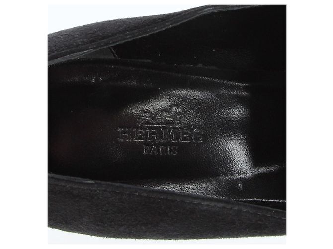 Mocassini in suede nero Hermès - anni 2000 - vista 10