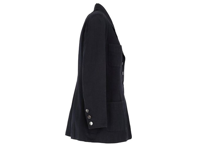 Giacca in cotone a coste blu navy Chanel - vista 3