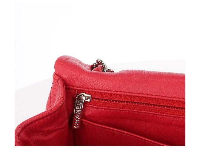 Borsa a spalla in pelle rosso lampone Chanel - anni 2000 - vista 11