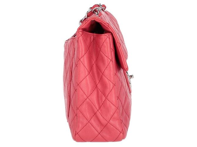 Borsa a spalla in pelle rosso lampone Chanel - anni 2000 - vista 3