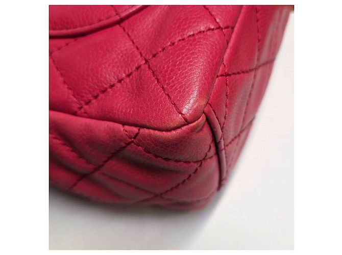 Borsa a spalla in pelle rosso lampone Chanel - anni 2000 - vista 8