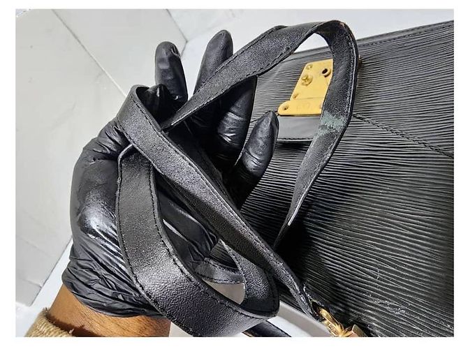 Borsa a tracolla Monceau Epi Louis Vuitton Nera Nero - vista 11