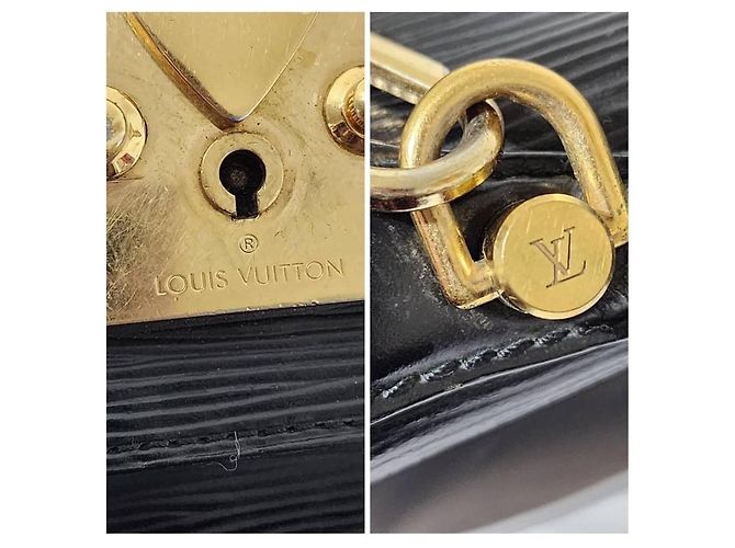 Borsa a tracolla Monceau Epi Louis Vuitton Nera Nero - vista 9