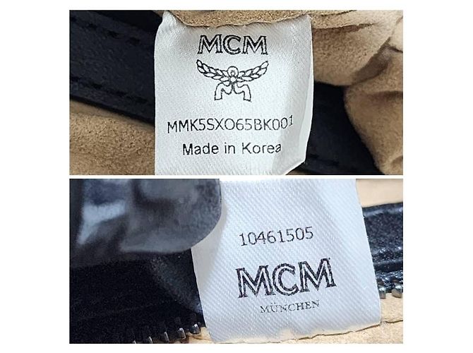 MCM Calfskin Embossed Medium M Moment Backpack Black - view 15