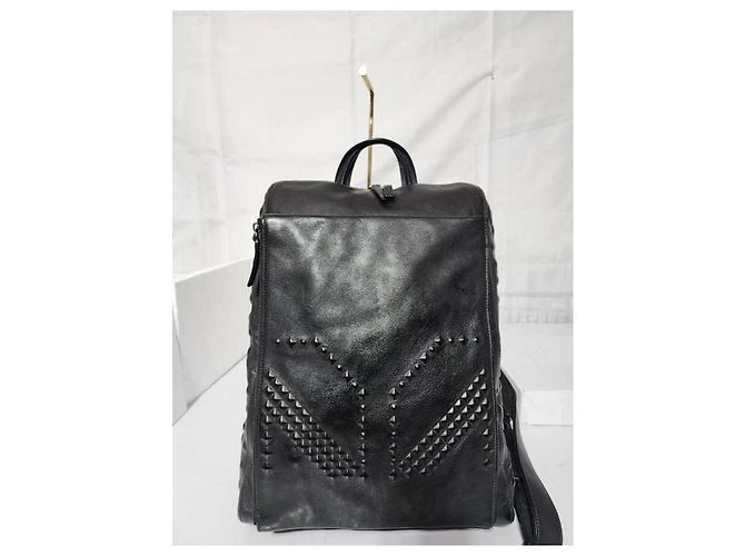 MCM Calfskin Embossed Medium M Moment Backpack Black - view 17