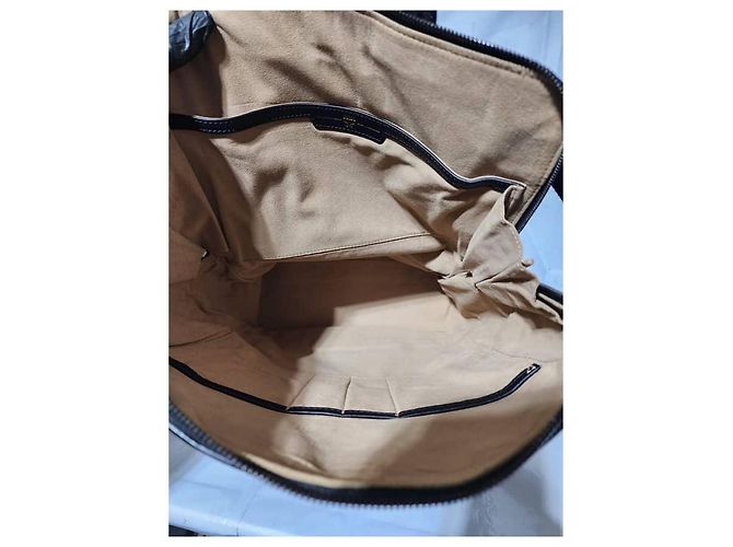MCM Calfskin Embossed Medium M Moment Backpack Black - view 5