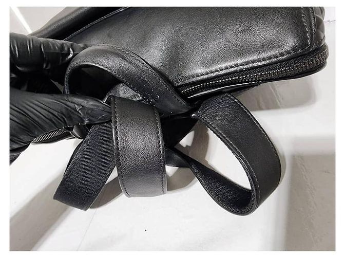 MCM Calfskin Embossed Medium M Moment Backpack Black - view 7
