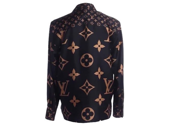 Louis Louise Louis Vuitton Monogramm Seidenbluse Braun - Ansicht 2