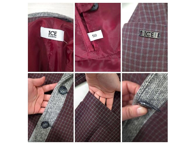 Giacca bordeaux da uomo Iceberg vintage Bordò - vista 8