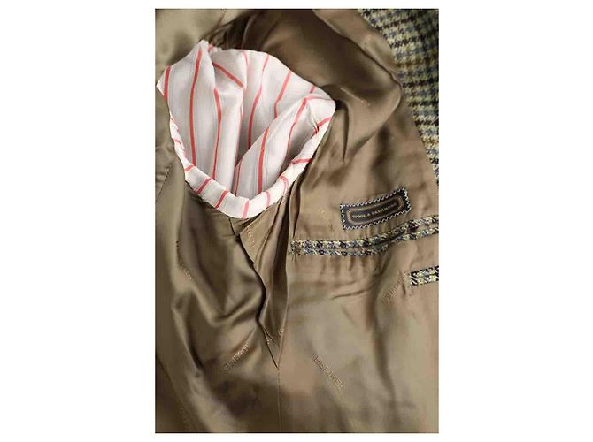 Hermès Blazer de lana caqui - vista 5