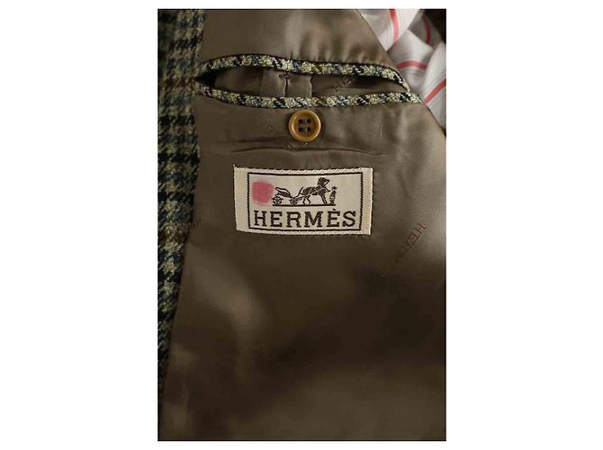 Hermès Blazer de lana caqui - vista 6