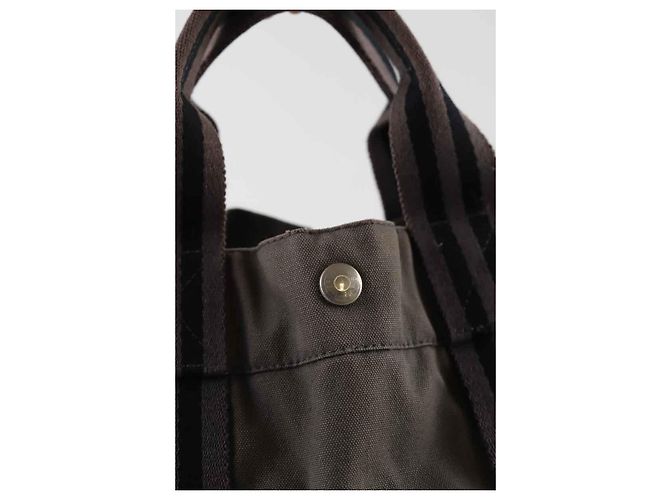 Hermès Bolsa de mão Toto em algodão cinza - vista 2