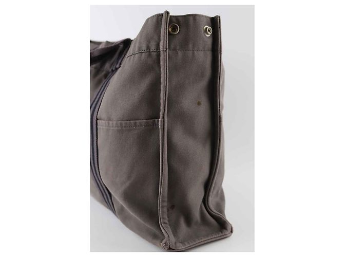 Hermès Bolsa de mão Toto em algodão cinza - vista 4