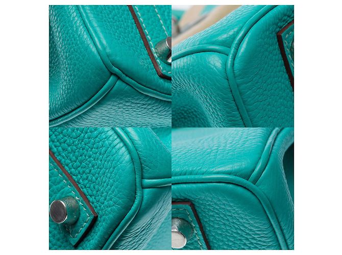 Hermès Borsa HERMES Birkin 30 in Pelle Blu - 102533 - vista 12
