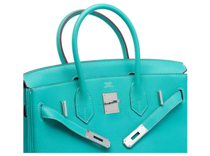 Hermès Borsa HERMES Birkin 30 in Pelle Blu - 102533 - vista 7