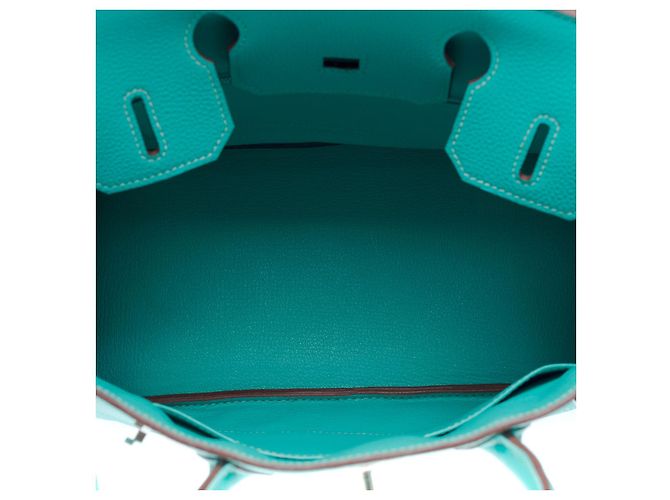Hermès Borsa HERMES Birkin 30 in Pelle Blu - 102533 - vista 9