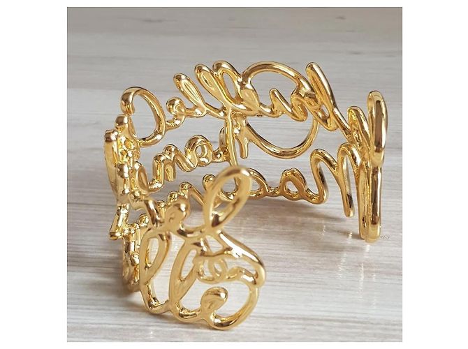 Chanel Madmoiselle Armband Gold Metall Größe M Golden - Ansicht 4